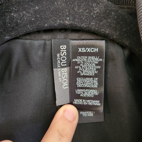 NWT Bisou Bisou Michele Bohbot long line jaquard blazer XS - Picture 3 of 7